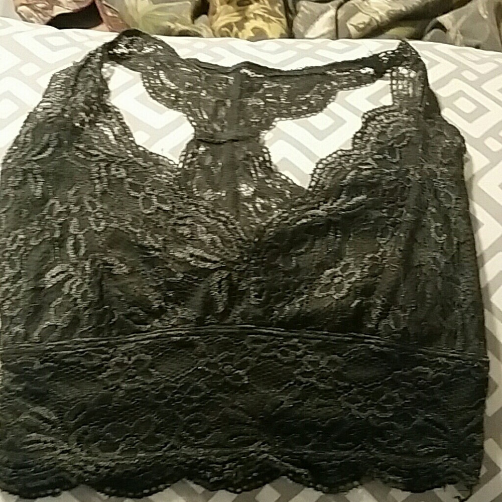 Gray lace bralette